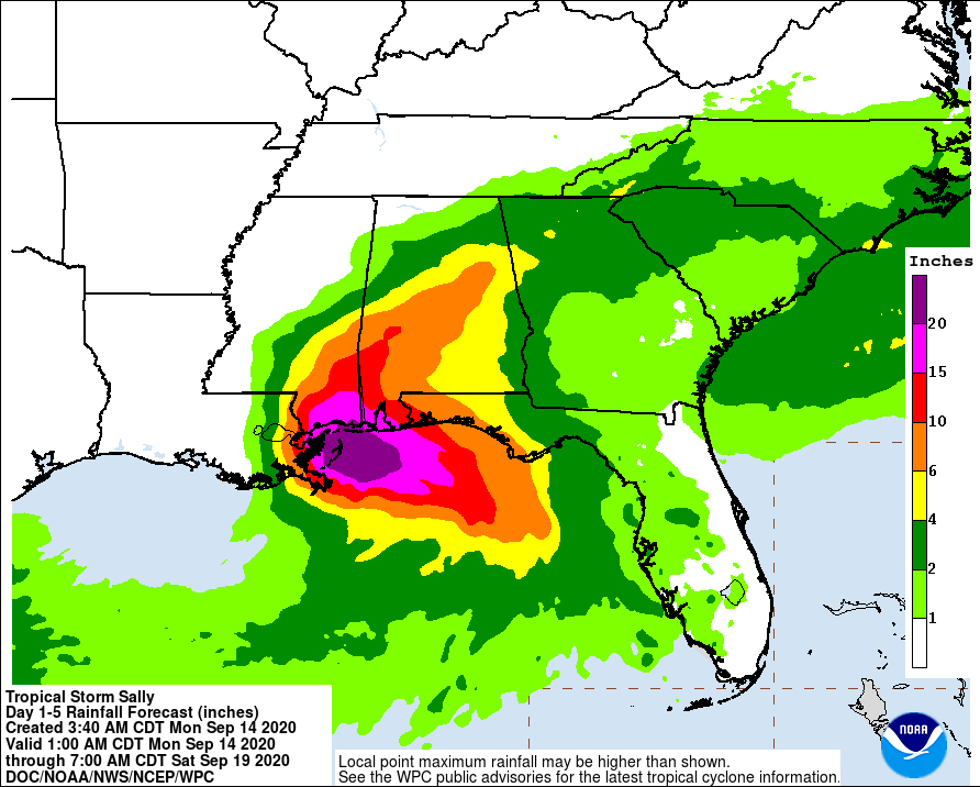 Tropical Storm Sally Expected to Make Landfall as a Slow-Moving ...