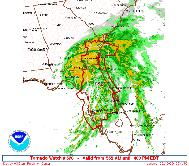 tornado watch map